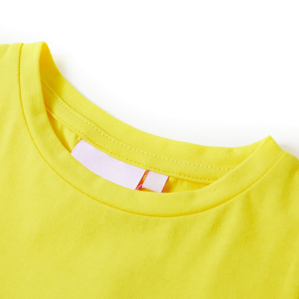 Camicia per bambini Vidaxl con maniche di cappuccio 104 giallo brillante