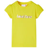 Camicia per bambini Vidaxl con maniche di cappuccio 116 giallo brillante