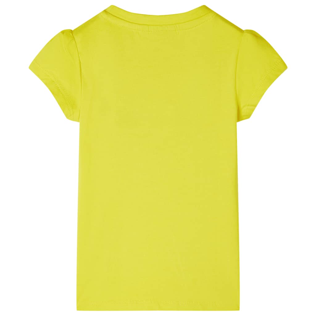 Camicia per bambini Vidaxl con maniche di cappuccio 128 giallo brillante