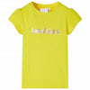 Vidaxl camisa para niños con mangas de gorra 140 amarillo brillante