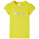 Camicia per bambini Vidaxl con maniche di cappuccio 140 giallo brillante