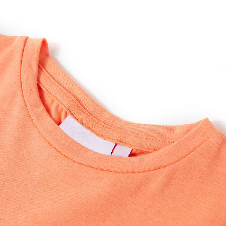 VidaXL Kindershirt met kapmouwen 92 neonoranje