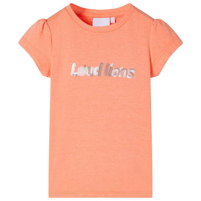 Camicia per bambini Vidaxl con maniche per cappuccio 128 Neonoranje