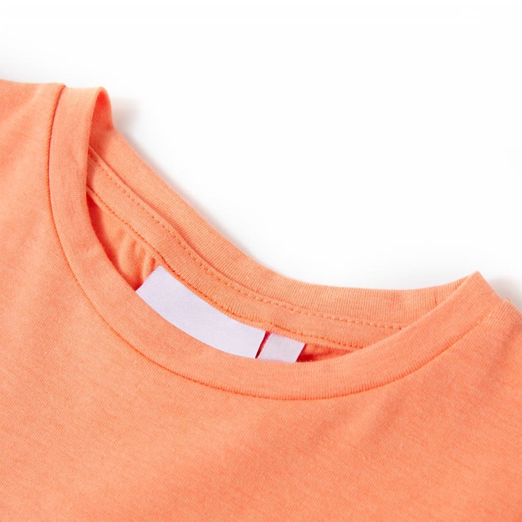 Camicia per bambini Vidaxl con maniche a berretto 140 Neonoranje