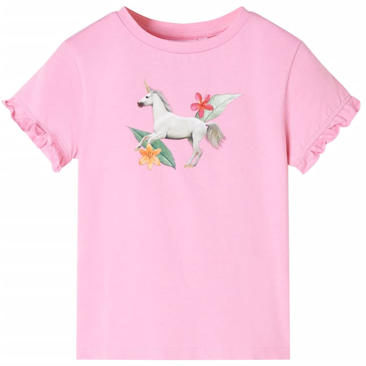 Vidaxl kindershirt met korte mouwen 92 felroze