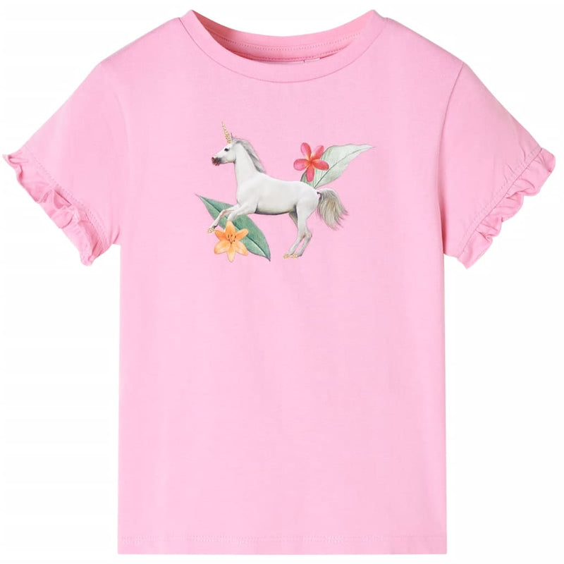 Camicia per bambini Vidaxl con maniche corte 104 rosa brillante
