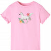 Camicia per bambini Vidaxl con maniche corte 104 rosa brillante