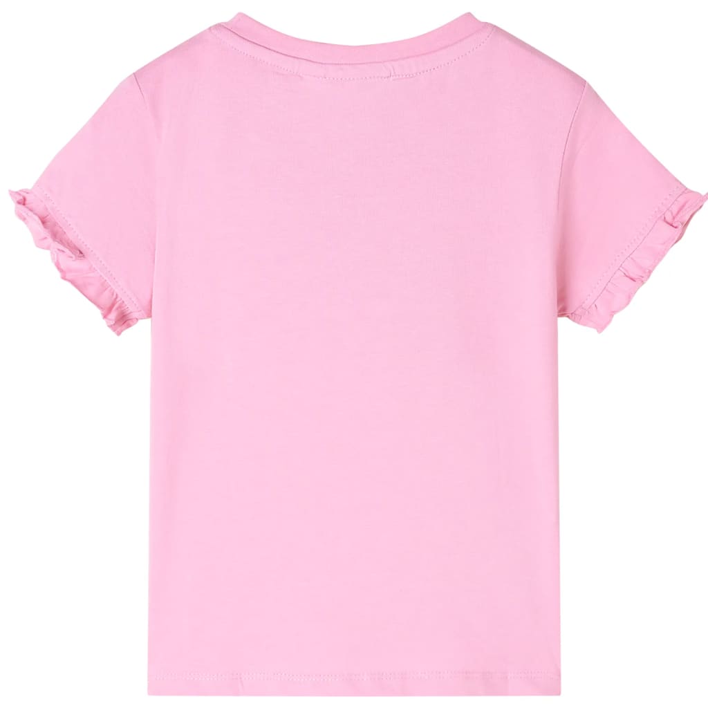 Camicia per bambini Vidaxl con maniche corte 104 rosa brillante