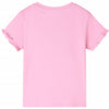 Camicia per bambini Vidaxl con maniche corte 128 rosa brillante