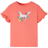 Camicia per bambini Vidaxl con maniche corte 104 corallo