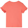 Camicia per bambini Vidaxl con maniche corte 104 corallo