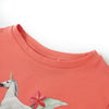 Camicia per bambini Vidaxl con maniche corte 104 corallo