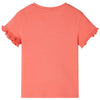 Camicia per bambini Vidaxl con maniche corte 116 corallo