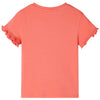 Camisa para niños de Vidaxl con mangas cortas 140 coral