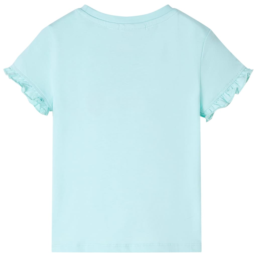 Camisa infantil de Vidaxl con mangas cortas 104 azul claro azul