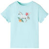 Camicia per bambini Vidaxl con maniche corte 116 Blu chiaro