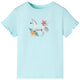 Camicia per bambini Vidaxl con maniche corte 116 Blu chiaro