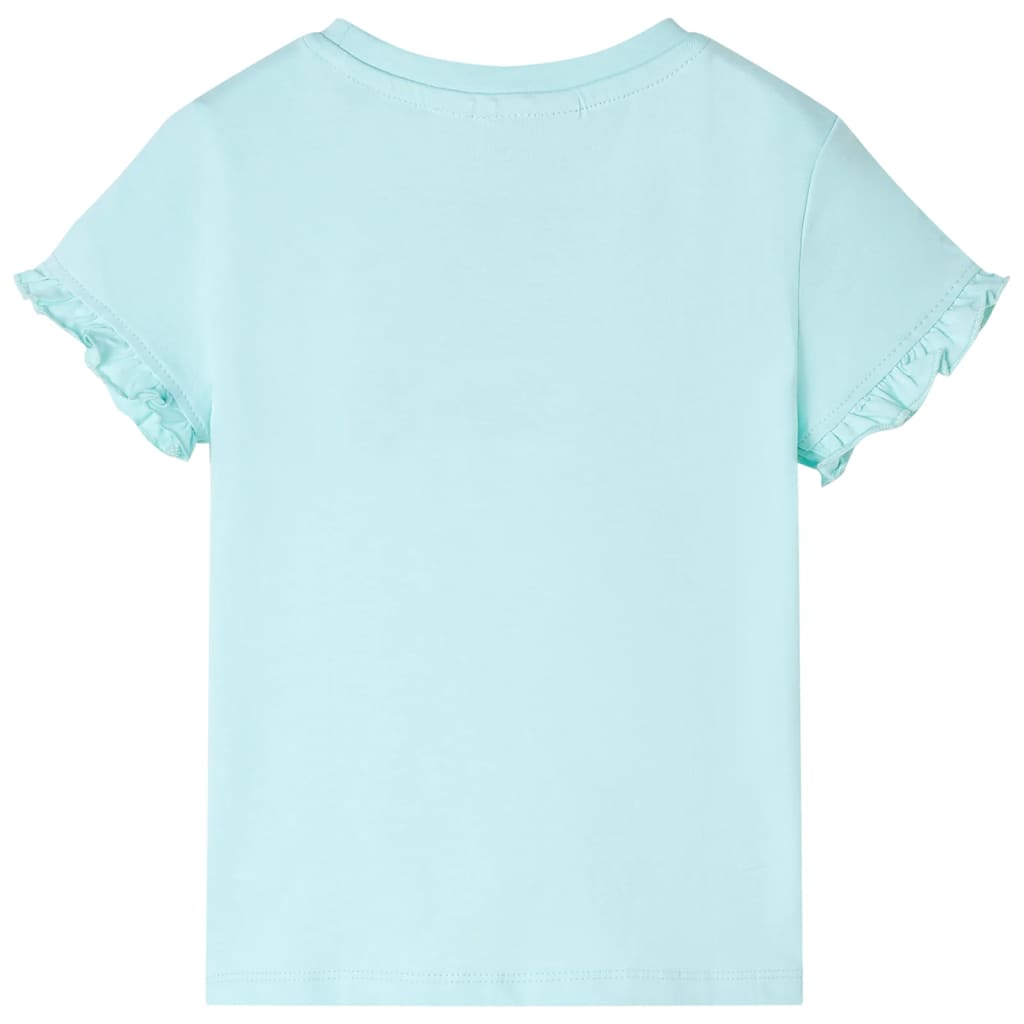 Camicia per bambini Vidaxl con maniche corte 116 Blu chiaro