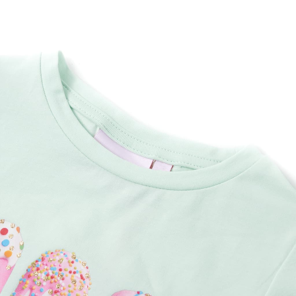 Vidaxl kindershirt 104 lichtmintkleurig