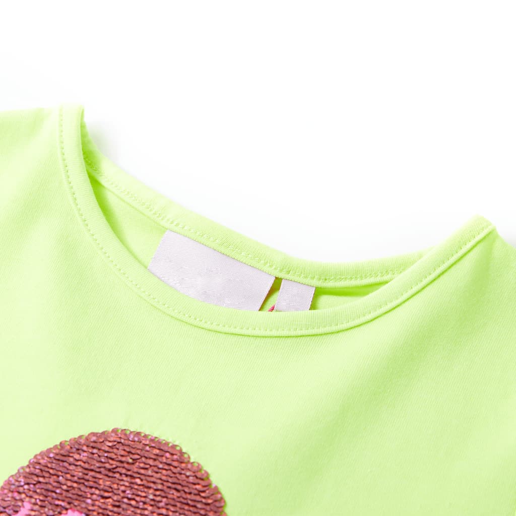Vidaxl kindershirt 116 neongeel