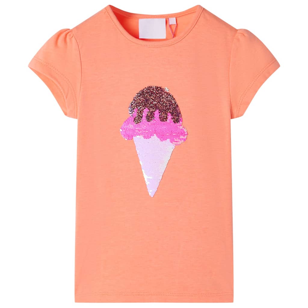 VidaXL Kindershirt 116 neonoranje