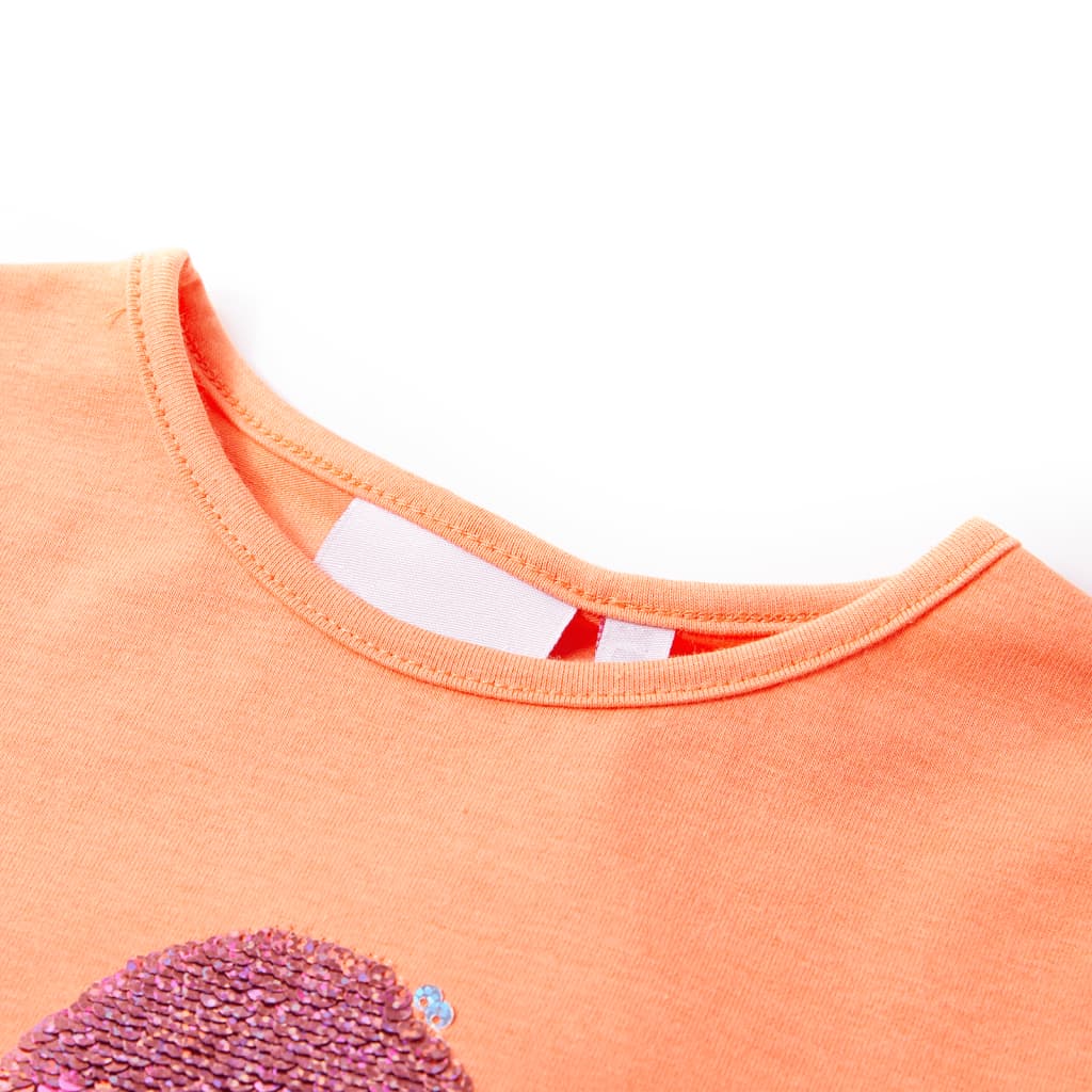 VidaXL Kindershirt 116 neonoranje