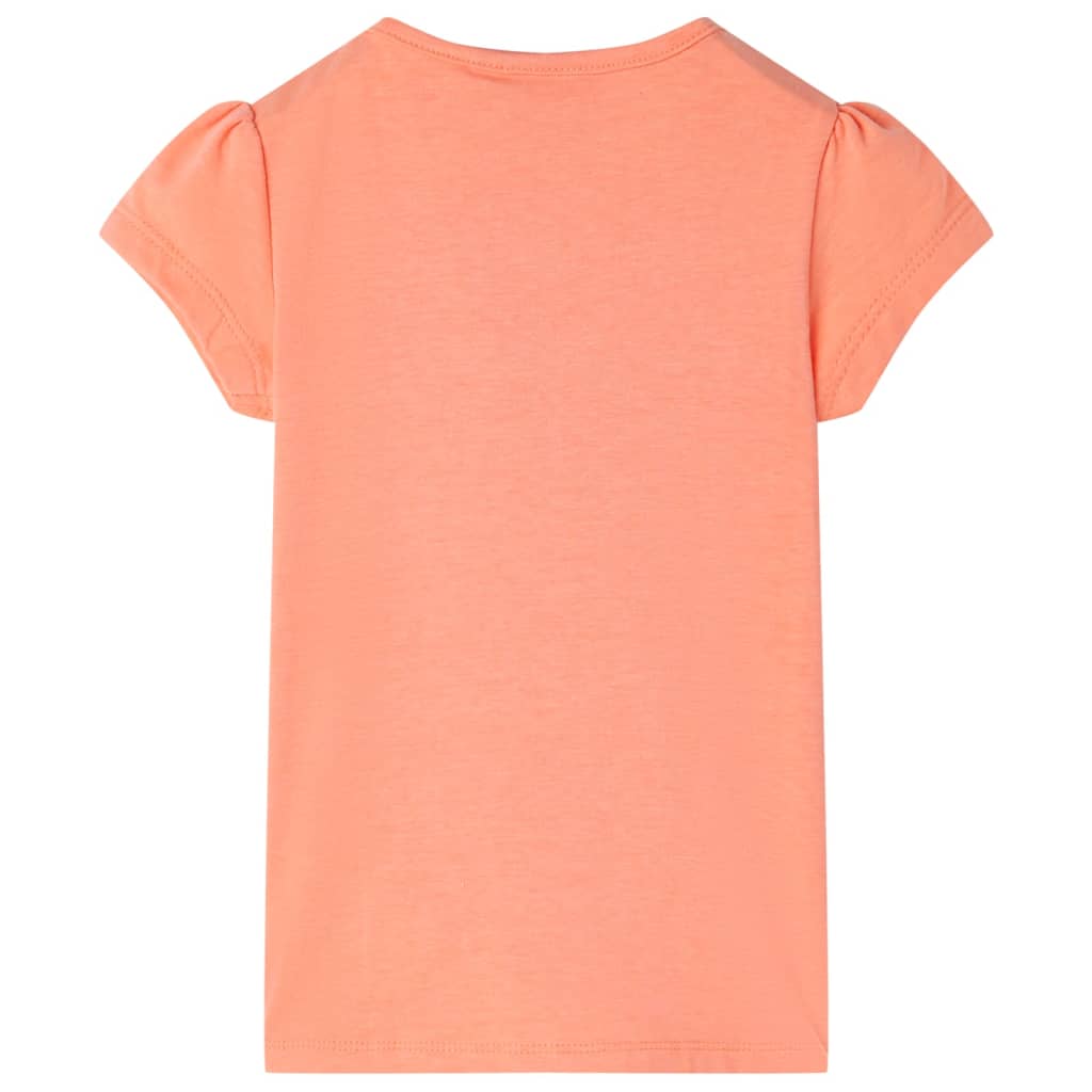 VidaXL Kindershirt 128 neonoranje