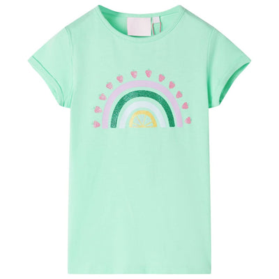 Vidaxl Shirt per bambini 140 verde brillante