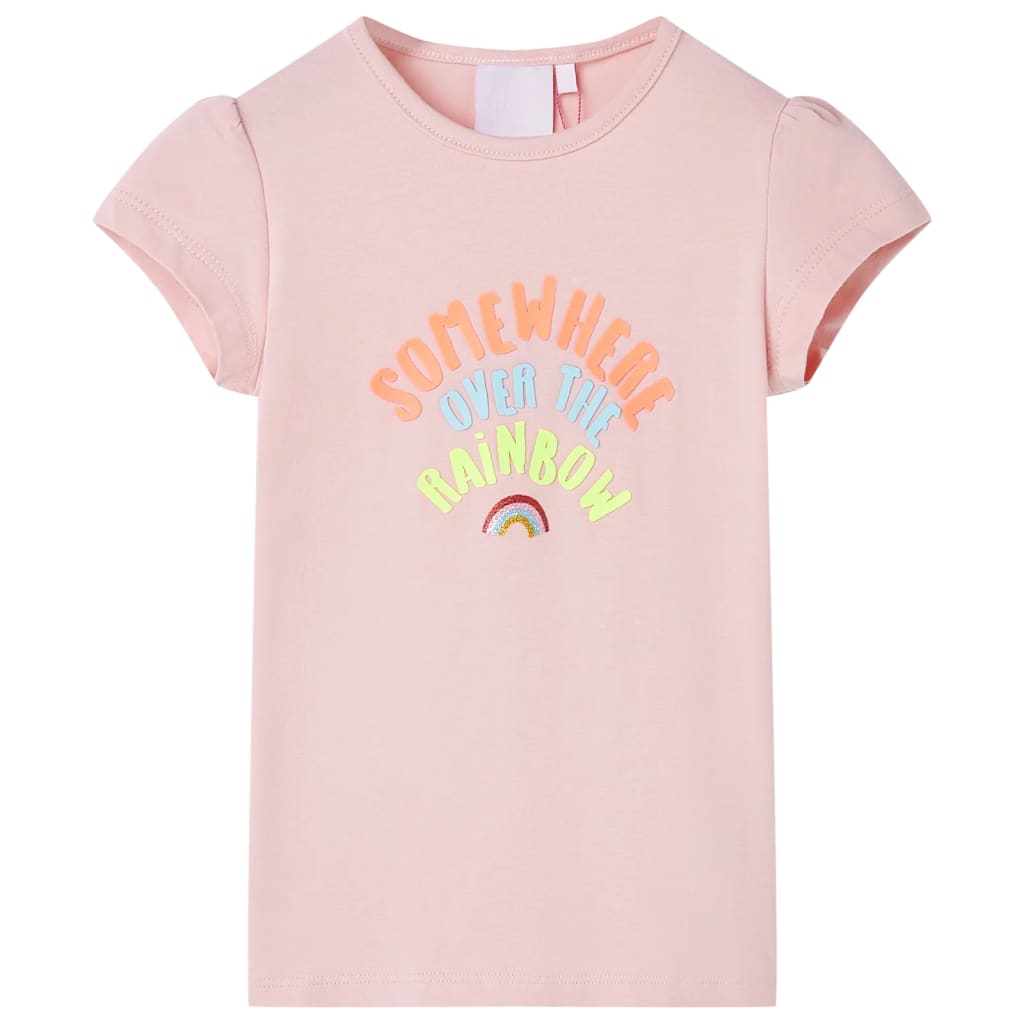 Vidaxl Shirt per bambini 128 rosa chiaro