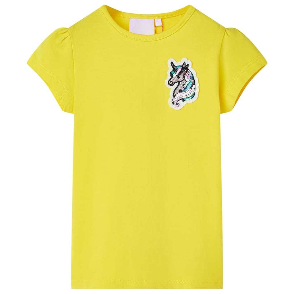 Vidaxl camisa para niños 104 amarillo brillante