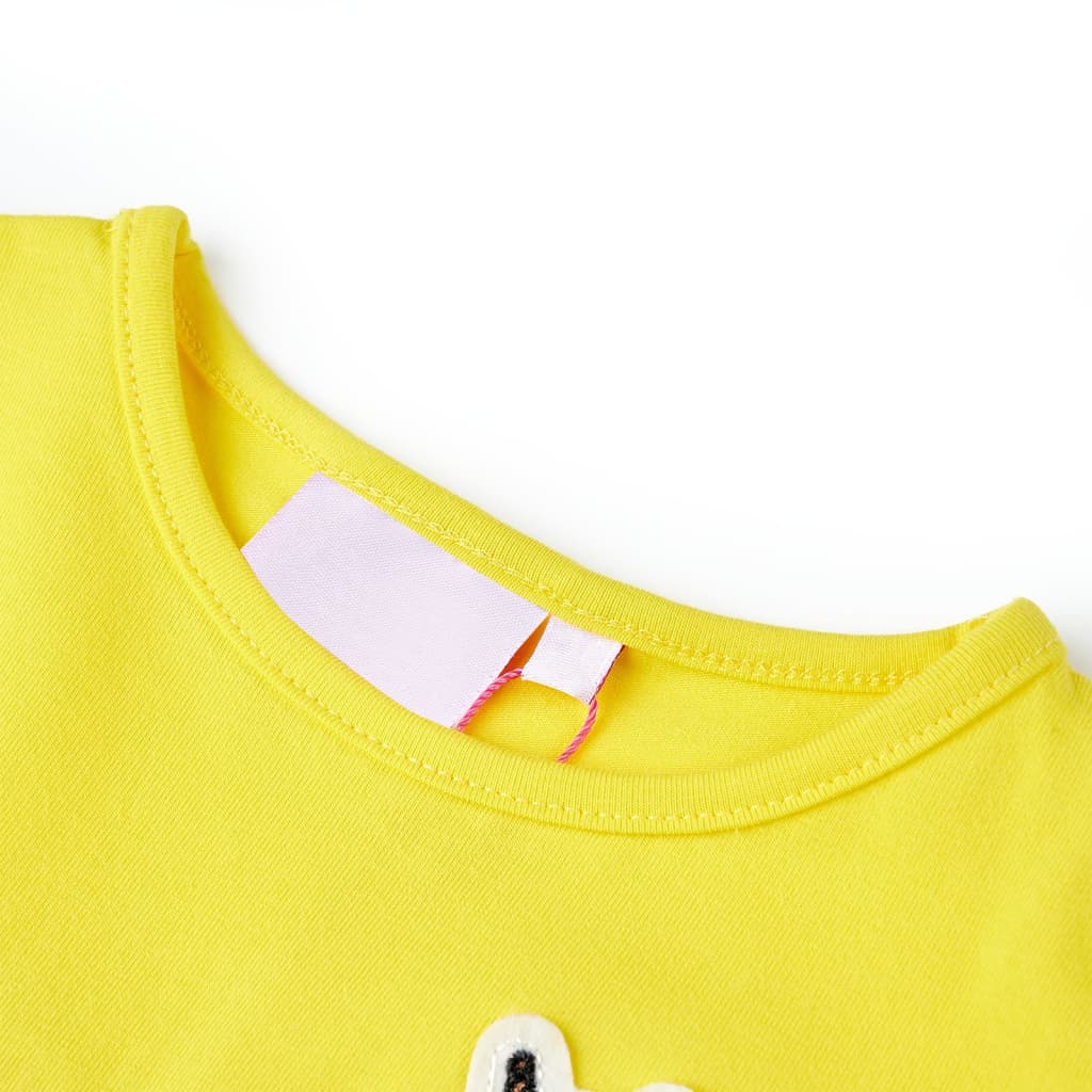 Vidaxl camisa para niños 116 amarillo brillante