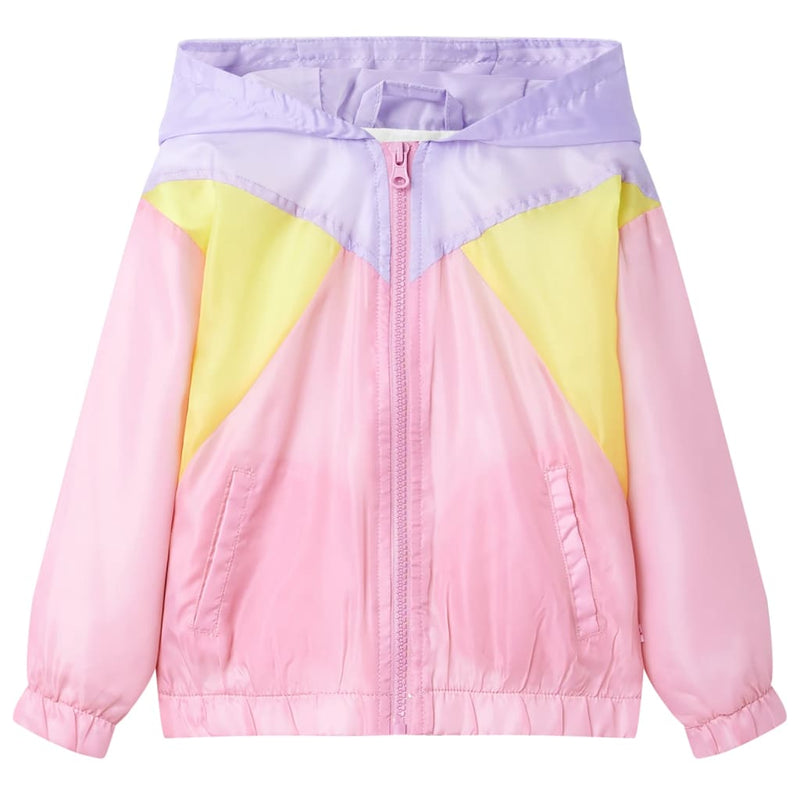 Giacca per bambini Vidaxl con cappuccio e cerniera 140 multilorata