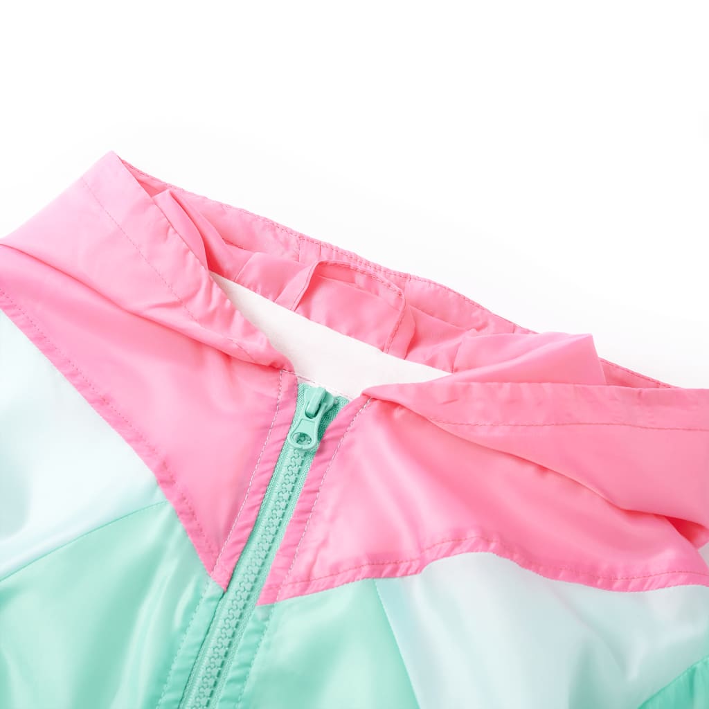 Chaqueta infantil de Vidaxl con capucha y cremallera 104 multicolores
