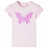 Vidaxl Camisa para niños con mangas de gorra 128 Rosa suave