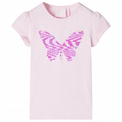 Camicia per bambini Vidaxl con maniche di cappuccio 128 rosa morbido