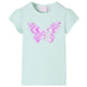 Vidaxl children's shirt with cap sleeves 140 light mint color
