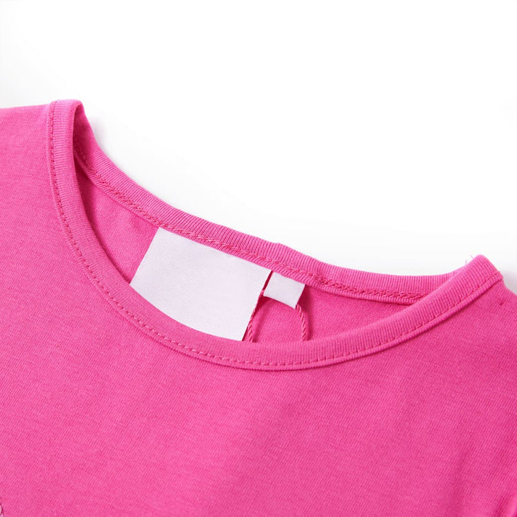 Vidaxl kindershirt met kapmouwen 140 donkerroze