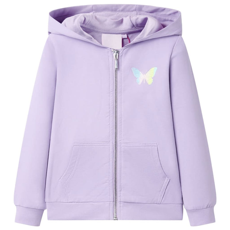 Chaleco infantil de Vidaxl con encapuchado 92 lila