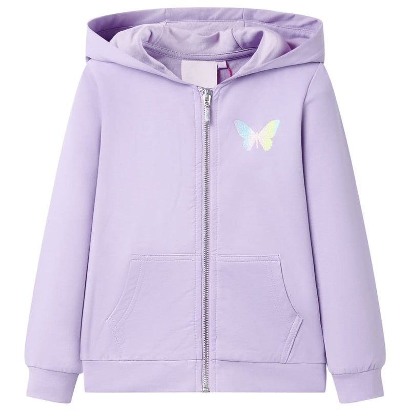 Vidaxl kindervest met capuchon 104 lila