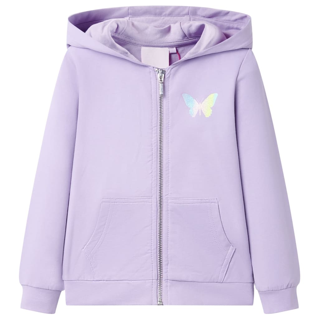 Vidaxl kindervest met capuchon 104 lila