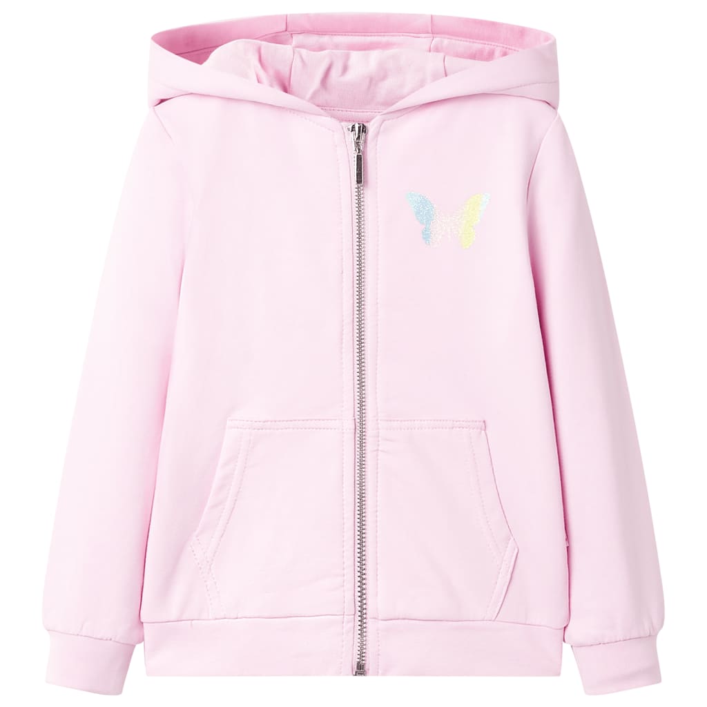 VIDAXL GIEST per bambini con cappuccio 128 rosa chiaro