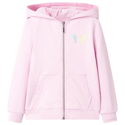 VIDAXL GIEST per bambini con cappuccio 128 rosa chiaro