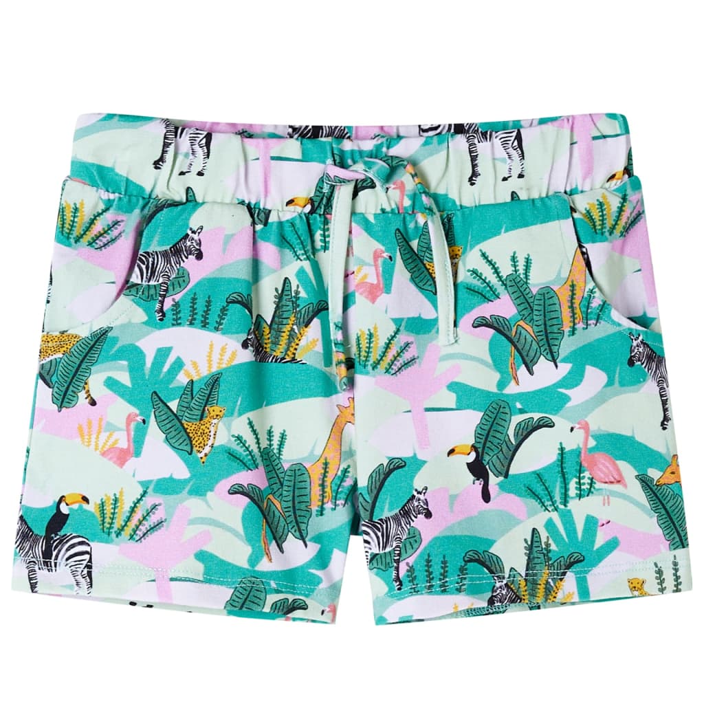 Vidaxl Shorts per bambini con Trekoord 140 Light Mint -Collorato