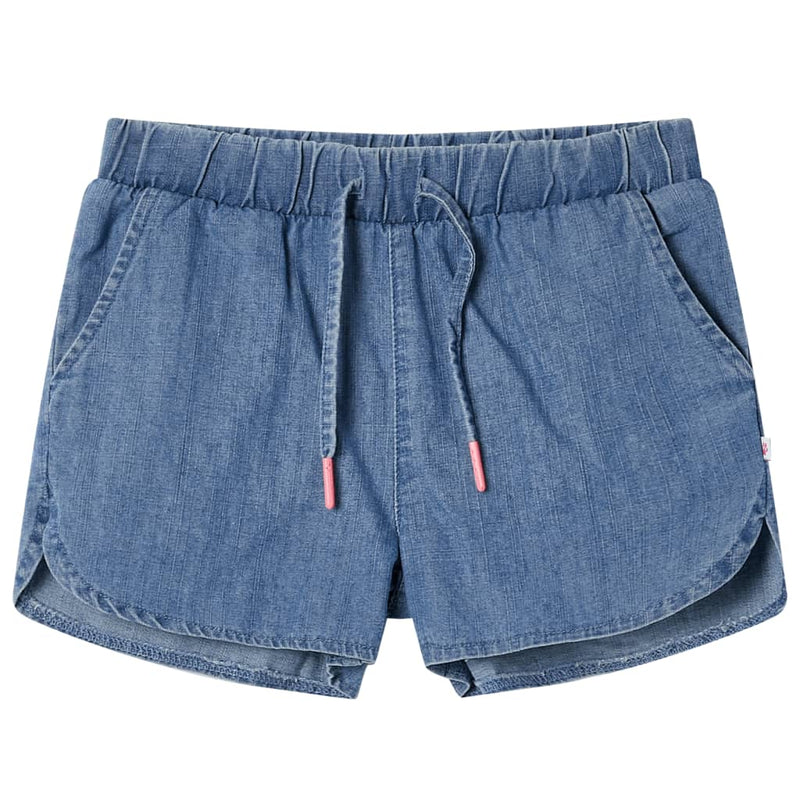 Vidaxl kindershorts 128 denimblauw