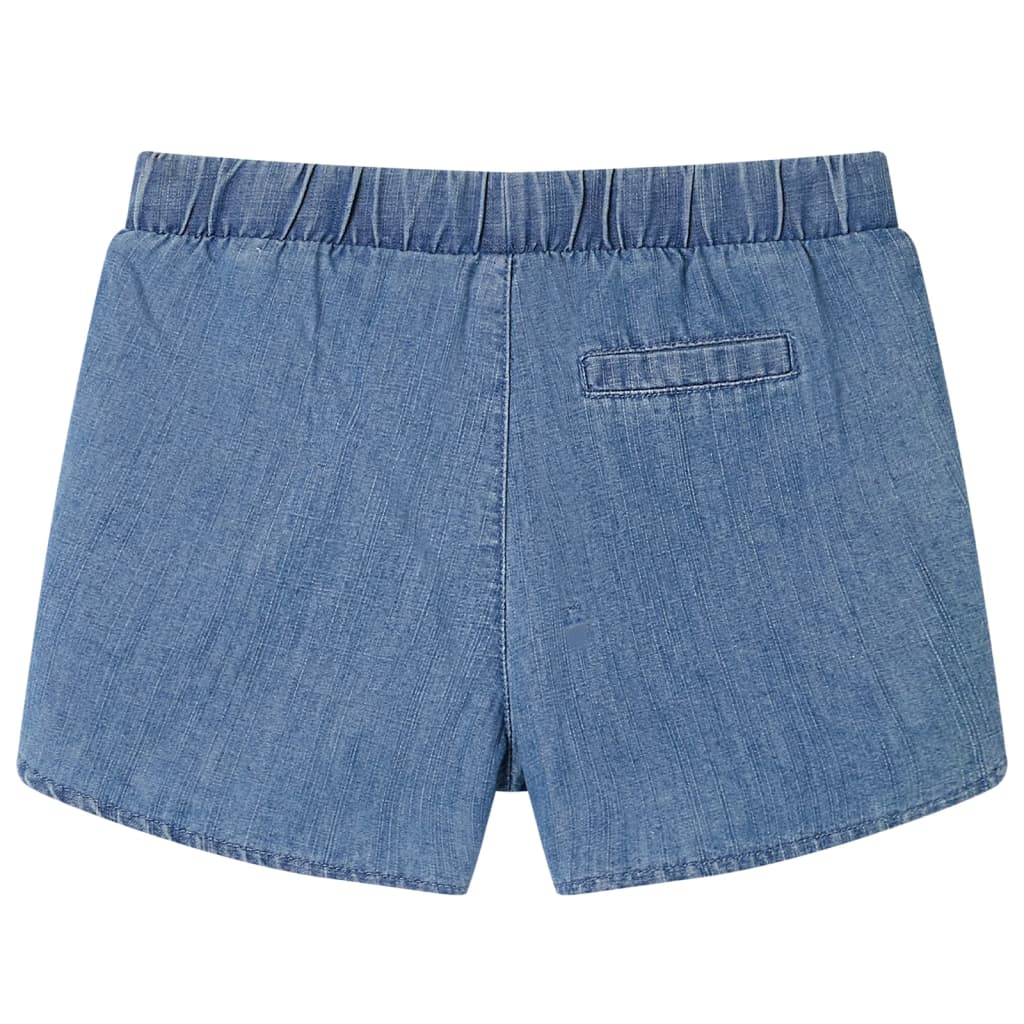 Vidaxl Shorts para niños 128 Denim azul