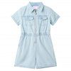 Vidaxl kinderonesie met korte mouwen 104 zachtblauw