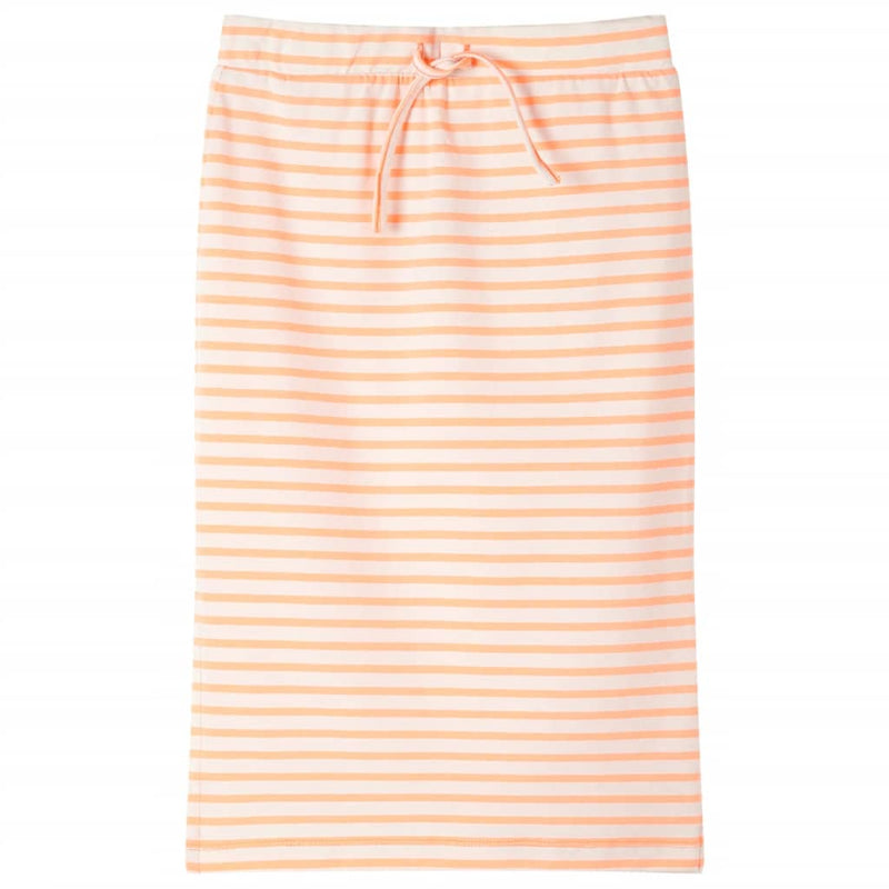 Gonna per bambini Vidaxl dritta con strisce 92 arancione fluorescente