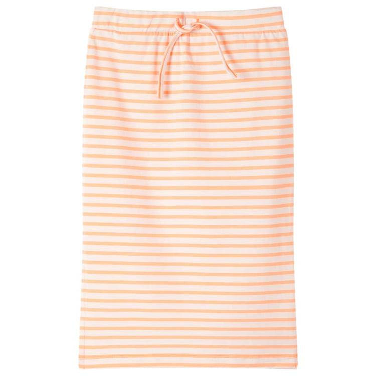 Gonna per bambini Vidaxl dritta con strisce 116 arancione fluorescente
