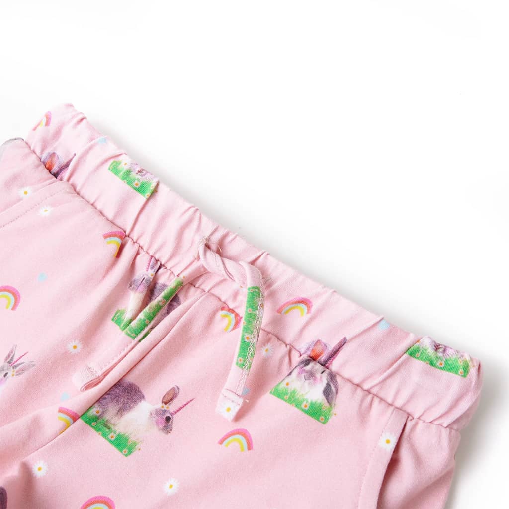 Pantaloncini per bambini Vidaxl con trekoord 116 rosa chiaro