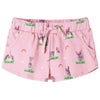 Vidaxl Shorts per bambini con trekkoord 128 rosa chiaro